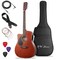 Jameson Guitars Full Size Thinline Acoustic Electric Guitar with Free Gig Bag Case & Picks